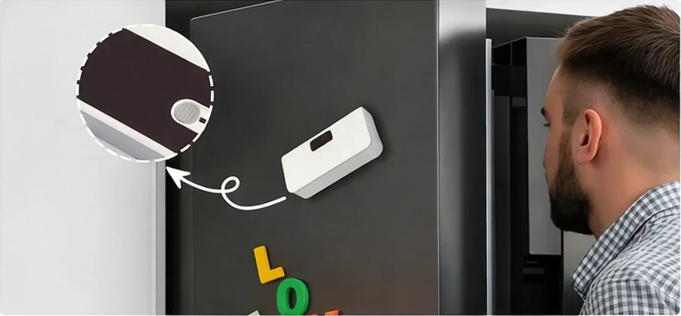 Original SnapLock reference showing magnetic fridge attachment