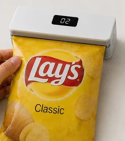 Original reference photo of SnapLock positioned above a snack bag